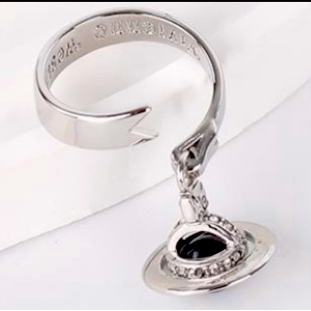 Vivienne Westwood silver Adjustable signature Orb Ring price is firm
